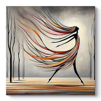 Πίνακας σε καμβά "Abstract Woman" Megapap ψηφιακής εκτύπωσης 60x60x3εκ.