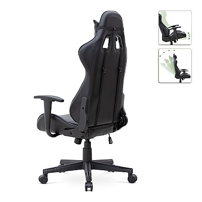 Καρέκλα γραφείου Gaming Alonso Megapap από τεχνόδερμα χρώμα μαύρο 67x70x125/135 εκ. Καρέκλα γραφείου Gaming Alonso Megapap από τεχνόδερμα χρώμα μαύρο 67x70x125/135 εκ.