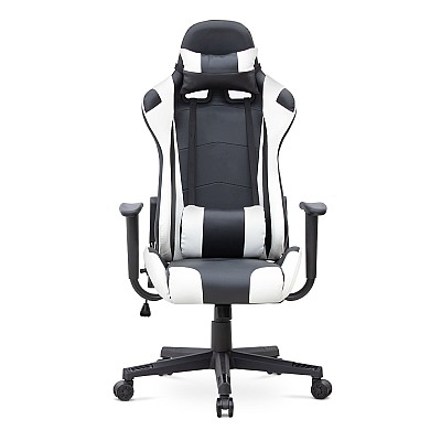 Καρέκλα γραφείου Gaming Alonso Megapap από τεχνόδερμα χρώμα λευκό - μαύρο 67x70x125/135 εκ. Καρέκλα γραφείου Gaming Alonso Megapap από τεχνόδερμα χρώμα λευκό - μαύρο 67x70x125/135 εκ.