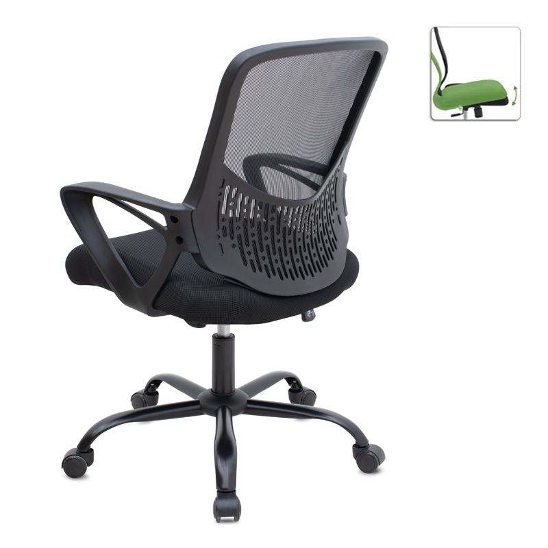 Καρέκλα γραφείου Freda Megapap με ύφασμα Mesh χρώμα μαύρο 65x65x90/100εκ. Καρέκλα γραφείου Freda Megapap με ύφασμα Mesh χρώμα μαύρο 65x65x90/100εκ.