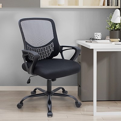 Καρέκλα γραφείου Freda Megapap με ύφασμα Mesh χρώμα μαύρο 65x65x90/100εκ. Καρέκλα γραφείου Freda Megapap με ύφασμα Mesh χρώμα μαύρο 65x65x90/100εκ.