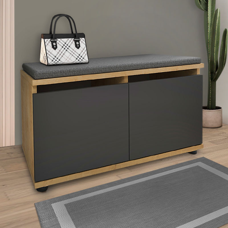 Παπουτσοθήκη μελαμίνης Twain Megapap 8 ζευγών χρώμα sapphire oak - ανθρακί 80x35x42εκ. Παπουτσοθήκη μελαμίνης Twain Megapap 8 ζευγών χρώμα sapphire oak - ανθρακί 80x35x42εκ.