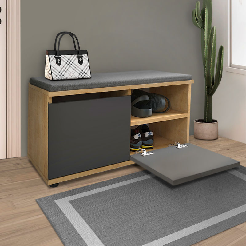 Παπουτσοθήκη μελαμίνης Twain Megapap 8 ζευγών χρώμα sapphire oak - ανθρακί 80x35x42εκ. Παπουτσοθήκη μελαμίνης Twain Megapap 8 ζευγών χρώμα sapphire oak - ανθρακί 80x35x42εκ.