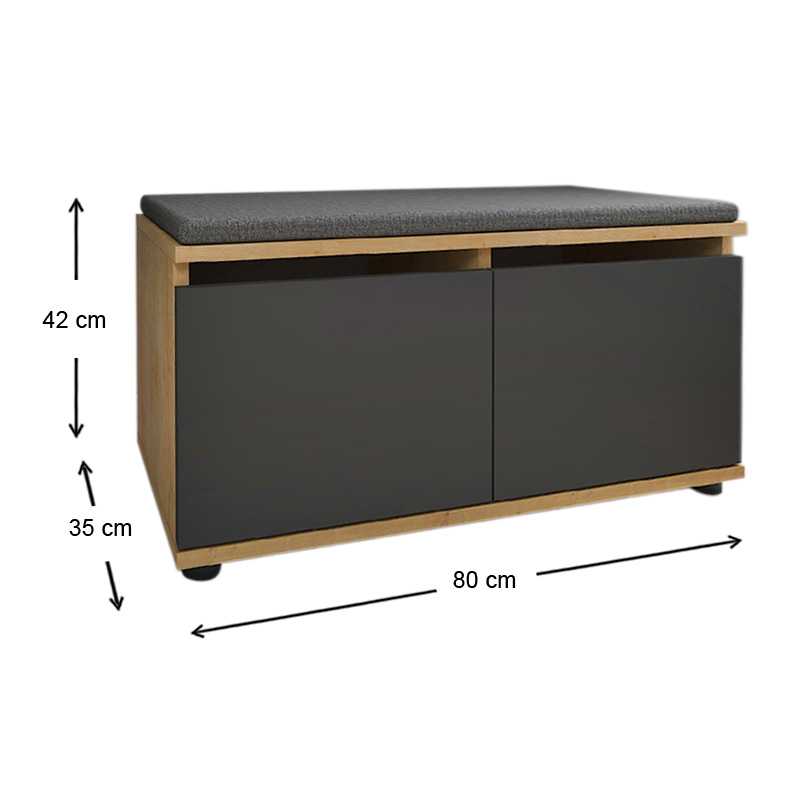 Παπουτσοθήκη μελαμίνης Twain Megapap 8 ζευγών χρώμα sapphire oak - ανθρακί 80x35x42εκ. Παπουτσοθήκη μελαμίνης Twain Megapap 8 ζευγών χρώμα sapphire oak - ανθρακί 80x35x42εκ.