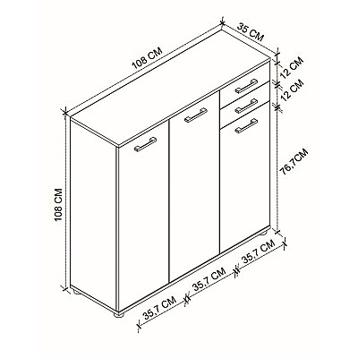Παπουτσοθήκη - ντουλάπι Polly Megapap χρώμα pine oak 108x35x108εκ. Παπουτσοθήκη - ντουλάπι Polly Megapap χρώμα pine oak 108x35x108εκ.