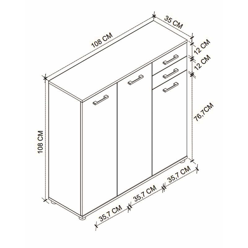 Παπουτσοθήκη - ντουλάπι Polly Megapap χρώμα pine oak 108x35x108εκ. Παπουτσοθήκη - ντουλάπι Polly Megapap χρώμα pine oak 108x35x108εκ.