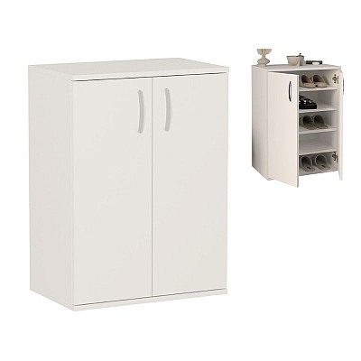 Παπουτσοθήκη - Ντουλάπι Manolo Megapap χρώμα λευκό 60x38x81,4εκ. Παπουτσοθήκη - Ντουλάπι Manolo Megapap χρώμα λευκό 60x38x81,4εκ.