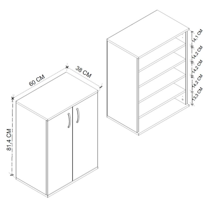 Παπουτσοθήκη - Ντουλάπι Manolo Megapap χρώμα λευκό 60x38x81,4εκ. Παπουτσοθήκη - Ντουλάπι Manolo Megapap χρώμα λευκό 60x38x81,4εκ.