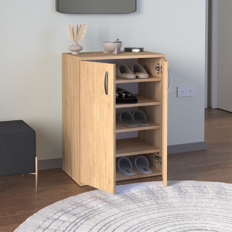 Παπουτσοθήκη - Ντουλάπι Manolo Megapap χρώμα sapphire oak 60x38x81,4εκ. Παπουτσοθήκη - Ντουλάπι Manolo Megapap χρώμα sapphire oak 60x38x81,4εκ.