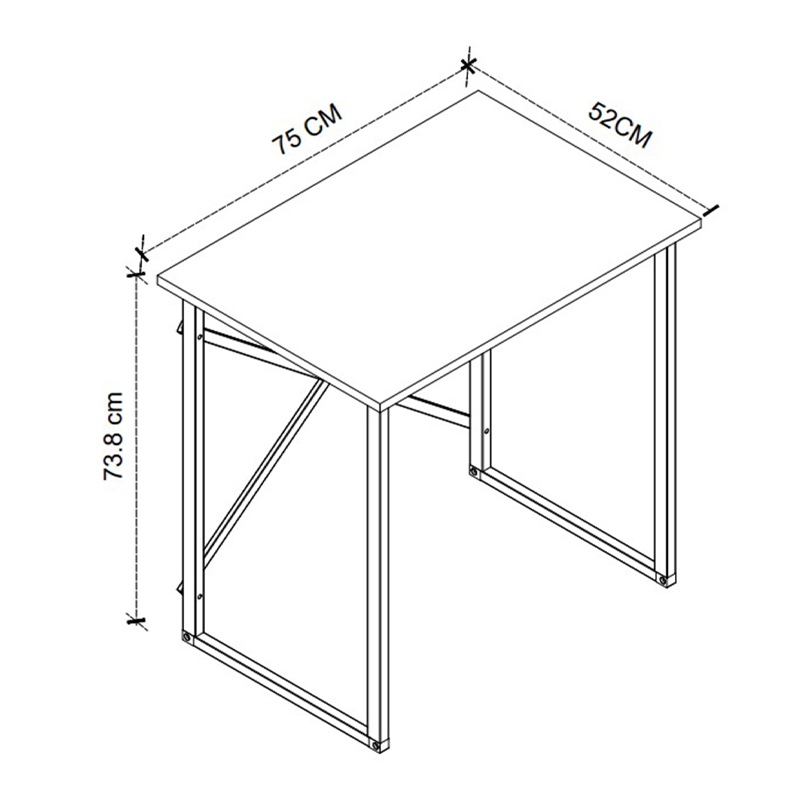 Γραφείο εργασίας Verne Megapap χρώμα pine oak 75x52x73,8εκ. Γραφείο εργασίας Verne Megapap χρώμα pine oak 75x52x73,8εκ.