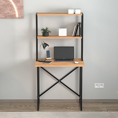 Γραφείο εργασίας Pope Megapap χρώμα pine oak 73x52x146εκ. Γραφείο εργασίας Pope Megapap χρώμα pine oak 73x52x146εκ.