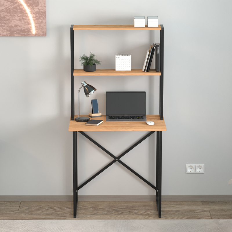 Γραφείο εργασίας Pope Megapap χρώμα pine oak 73x52x146εκ. Γραφείο εργασίας Pope Megapap χρώμα pine oak 73x52x146εκ.