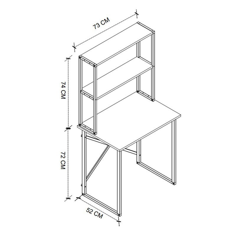 Γραφείο εργασίας Pope Megapap χρώμα pine oak 73x52x146εκ. Γραφείο εργασίας Pope Megapap χρώμα pine oak 73x52x146εκ.