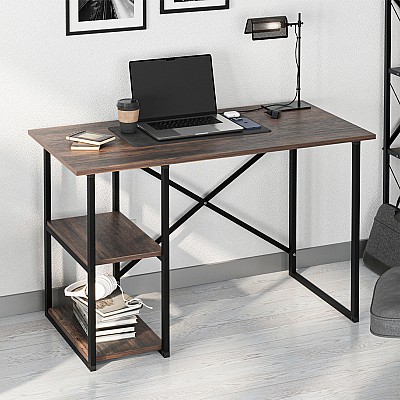 Γραφείο εργασίας Odeon Megapap χρώμα rustic καρυδί 120x59,8x73,8εκ. Γραφείο εργασίας Odeon Megapap χρώμα rustic καρυδί 120x59,8x73,8εκ.