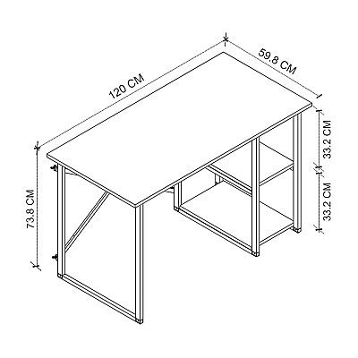 Γραφείο εργασίας Odeon Megapap χρώμα rustic καρυδί 120x59,8x73,8εκ. Γραφείο εργασίας Odeon Megapap χρώμα rustic καρυδί 120x59,8x73,8εκ.