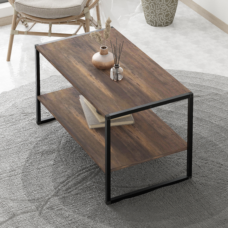 Τραπεζάκι σαλονιού Giza Megapap χρώμα rustic καρυδί 90,2x50,3x50,4εκ. Τραπεζάκι σαλονιού Giza Megapap χρώμα rustic καρυδί 90,2x50,3x50,4εκ.