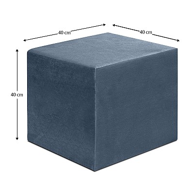 Σκαμπώ April Megapap βελούδινο χρώμα ανθρακί 40x40x40εκ. Σκαμπώ April Megapap βελούδινο χρώμα ανθρακί 40x40x40εκ.