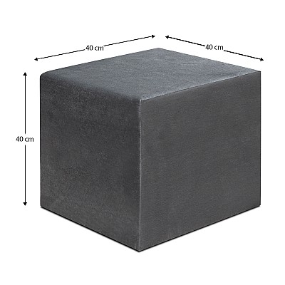 Σκαμπώ April Megapap βελούδινο χρώμα γκρι 40x40x40εκ. Σκαμπώ April Megapap βελούδινο χρώμα γκρι 40x40x40εκ.