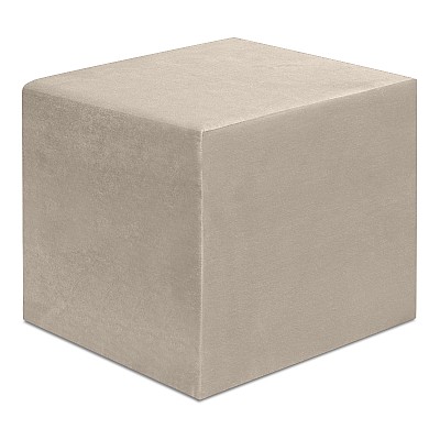 Σκαμπώ April Megapap βελούδινο χρώμα μπεζ 40x40x40εκ. Σκαμπώ April Megapap βελούδινο χρώμα μπεζ 40x40x40εκ.