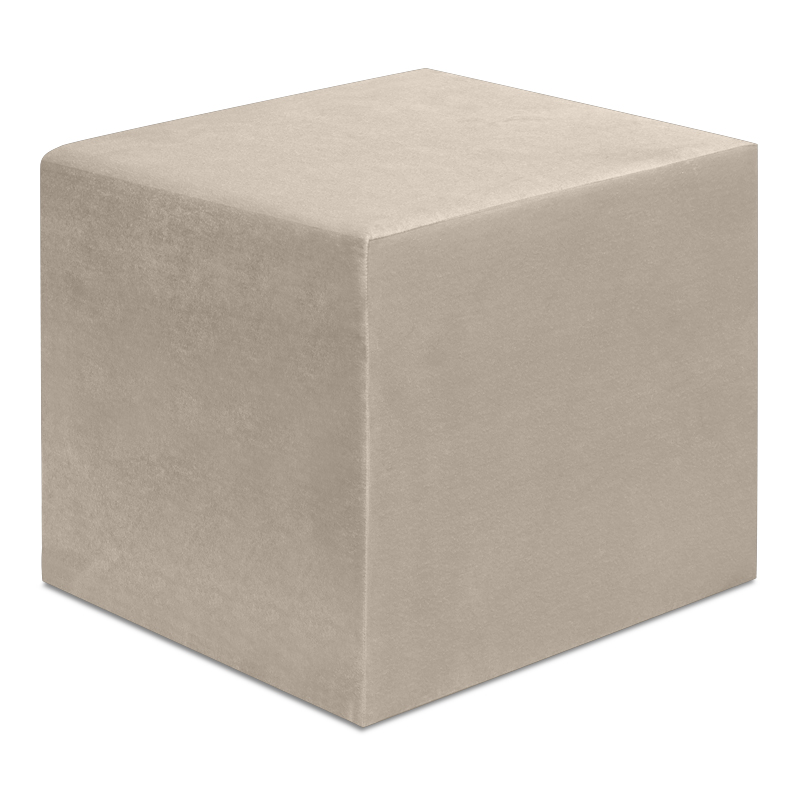 Σκαμπώ April Megapap βελούδινο χρώμα μπεζ 40x40x40εκ. Σκαμπώ April Megapap βελούδινο χρώμα μπεζ 40x40x40εκ.