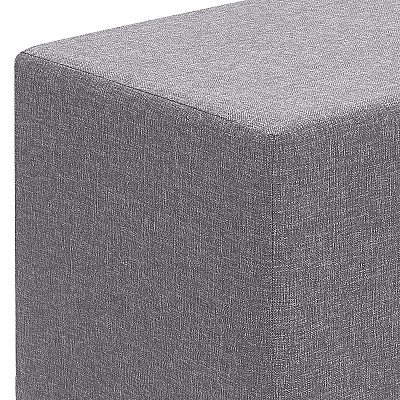 Σκαμπώ Linda Megapap υφασμάτινο χρώμα γκρι 40x40x40εκ. Σκαμπώ Linda Megapap υφασμάτινο χρώμα γκρι 40x40x40εκ.