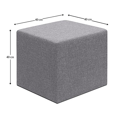Σκαμπώ Linda Megapap υφασμάτινο χρώμα γκρι 40x40x40εκ. Σκαμπώ Linda Megapap υφασμάτινο χρώμα γκρι 40x40x40εκ.