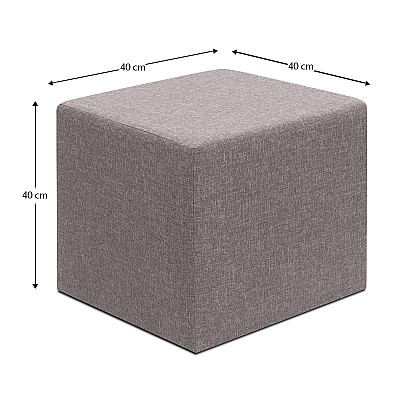 Σκαμπώ Linda Megapap υφασμάτινο χρώμα καφέ 40x40x40εκ. Σκαμπώ Linda Megapap υφασμάτινο χρώμα καφέ 40x40x40εκ.