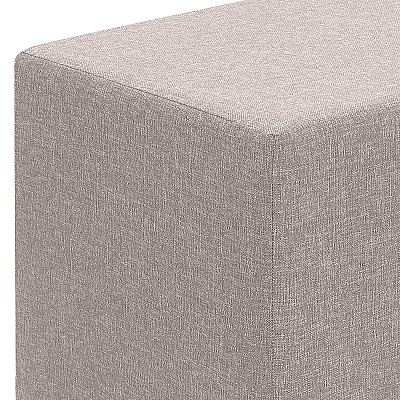 Σκαμπώ Linda Megapap υφασμάτινο χρώμα μπεζ 40x40x40εκ. Σκαμπώ Linda Megapap υφασμάτινο χρώμα μπεζ 40x40x40εκ.