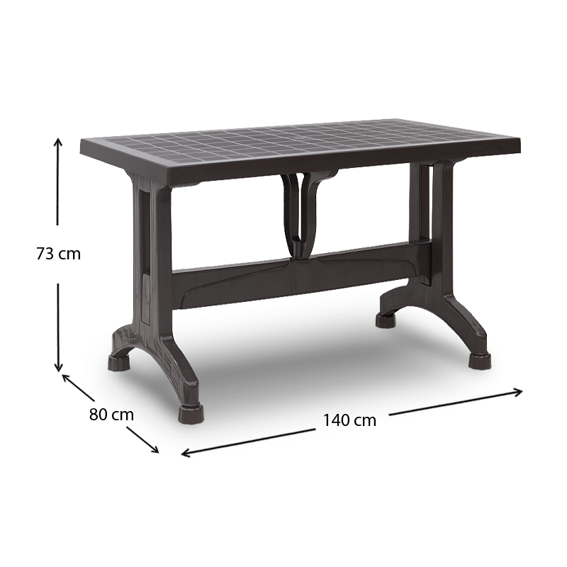 Τραπέζι πολυπροπυλενίου Callan Megapap χρώμα καφέ 140x80x73εκ. Τραπέζι πολυπροπυλενίου Callan Megapap χρώμα καφέ 140x80x73εκ.