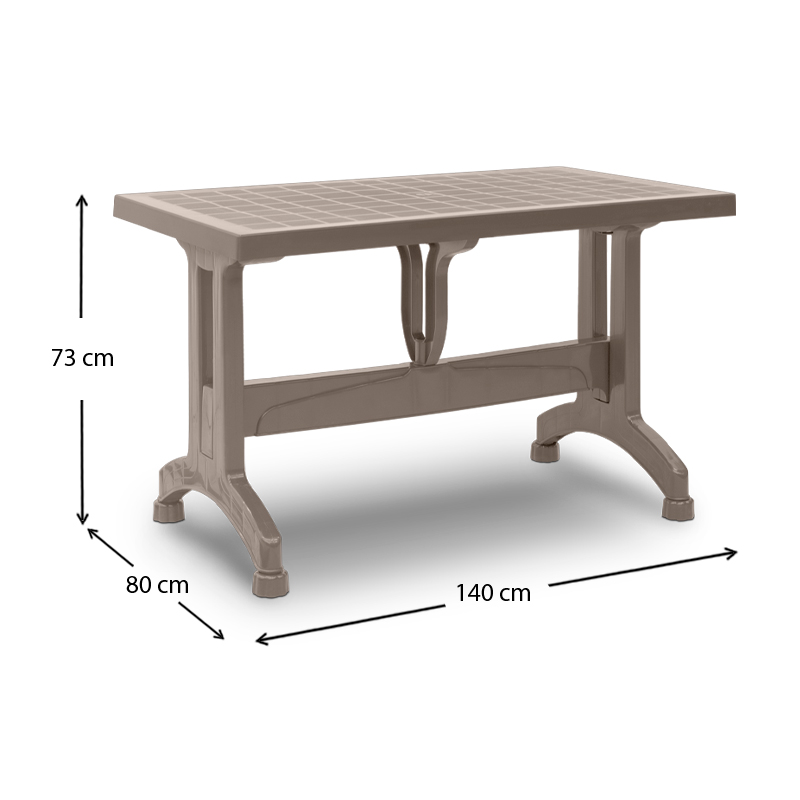 Τραπέζι πολυπροπυλενίου Callan Megapap χρώμα cappuccino 140x80x73εκ. Τραπέζι πολυπροπυλενίου Callan Megapap χρώμα cappuccino 140x80x73εκ.