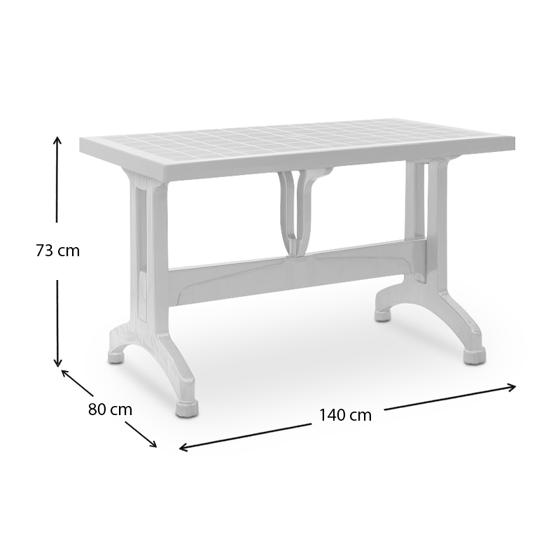 Τραπέζι πολυπροπυλενίου Callan Megapap χρώμα λευκό 140x80x73εκ. Τραπέζι πολυπροπυλενίου Callan Megapap χρώμα λευκό 140x80x73εκ.