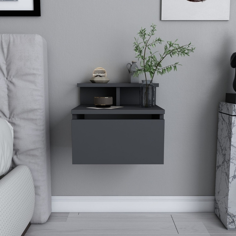 Κομοδίνο επιτοίχιο Arsen Megapap χρώμα ανθρακί 39,8x31,9x35εκ. Κομοδίνο επιτοίχιο Arsen Megapap χρώμα ανθρακί 39,8x31,9x35εκ.