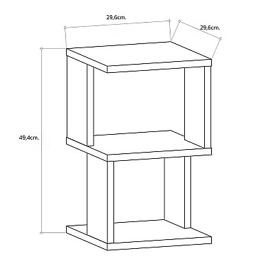 Κομοδίνο Carter Megapap χρώμα ανθρακί 29,6x29,6x49,4εκ. Κομοδίνο Carter Megapap χρώμα ανθρακί 29,6x29,6x49,4εκ.