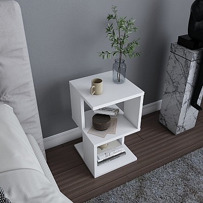 Κομοδίνο Carter Megapap χρώμα λευκό 29,6x29,6x49,4εκ. Κομοδίνο Carter Megapap χρώμα λευκό 29,6x29,6x49,4εκ.