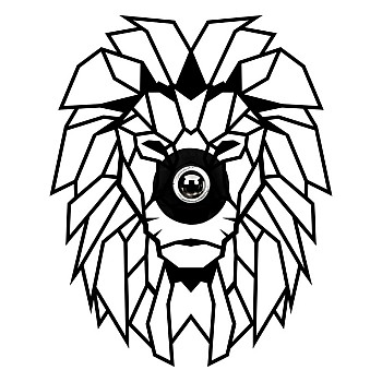 Απλίκα τοίχου Lion Megapap E27 MDF χρώμα μαύρο 39x12x49εκ.