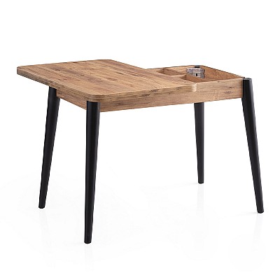 Τραπέζι Dolunay Megapap επεκτεινόμενο χρώμα atlantic pine - μαύρο 100x60(120x100)x79,5εκ. Τραπέζι Dolunay Megapap επεκτεινόμενο χρώμα atlantic pine - μαύρο 100x60(120x100)x79,5εκ.