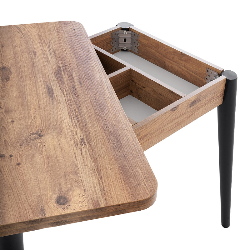 Τραπέζι Dolunay Megapap επεκτεινόμενο χρώμα atlantic pine - μαύρο 100x60(120x100)x79,5εκ. Τραπέζι Dolunay Megapap επεκτεινόμενο χρώμα atlantic pine - μαύρο 100x60(120x100)x79,5εκ.