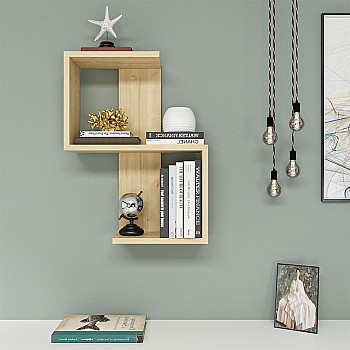 Ραφιέρα τοίχου Octa Megapap χρώμα sapphire oak 45x16,4x60εκ.