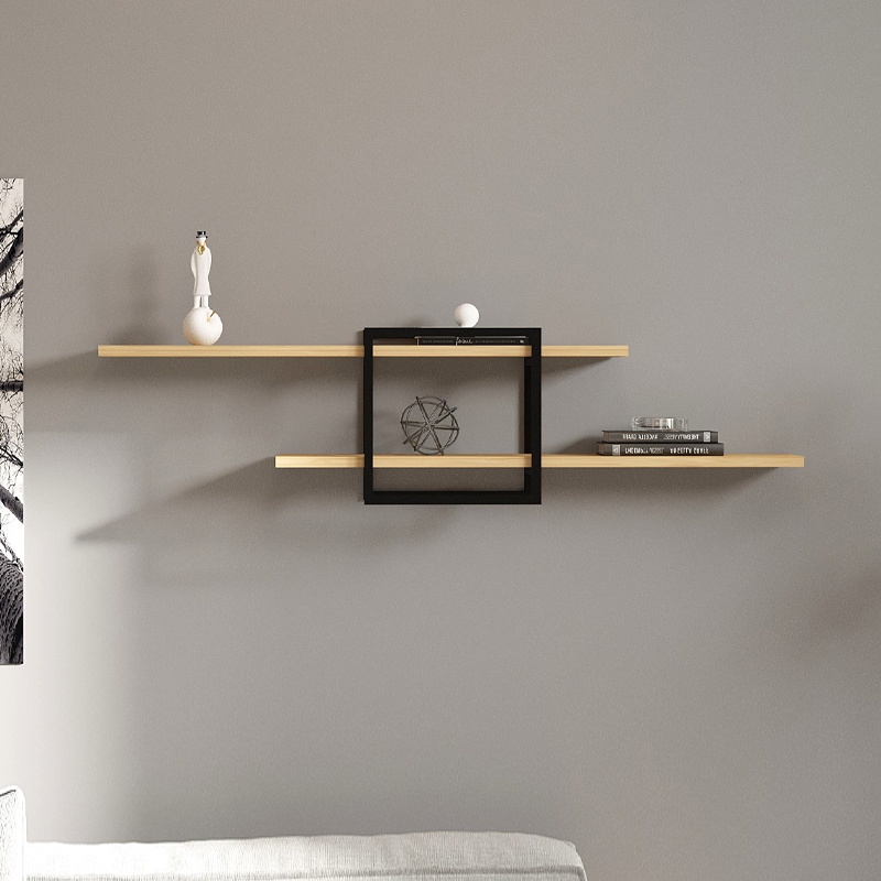 Ραφιέρα τοίχου Mone Megapap χρώμα sapphire oak - μαύρο 120x18x30εκ. Ραφιέρα τοίχου Mone Megapap χρώμα sapphire oak - μαύρο 120x18x30εκ.