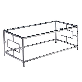 ΑΣΗΜΙ ΜΕΤΑΛΛΙΚΟ xΑΜΗΛΟ ΤΡΑΠΕΖΙ CLEAR SILVER 120x60x45ΕΚ