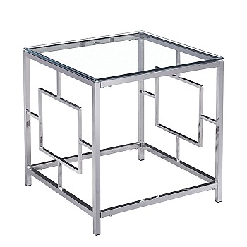 ΑΣΗΜΙ ΜΕΤΑΛΛΙΚΟ ΤΡΑΠΕΖΑΚΙ CLEAR SILVER 55x55x55 ΕΚ