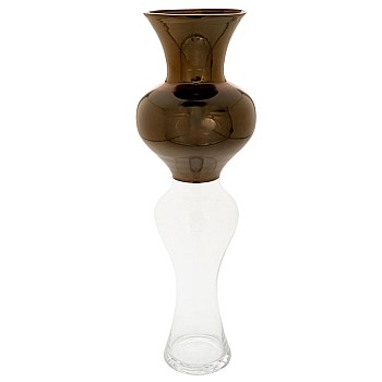 SMOKY BROWN ΓΥΑΛΙΝΟ ΒΑΖΟ 20x60ΕΚ