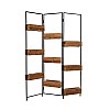 ΜΑΥΡΟ ΜΕΤΑΛΛΙΚΟ ΠΑΡΑΒΑΝ STAND 90x43x160EK ΜΕ ΞΥΛΙΝΑ ΚΟΥΤΙΑ 9 ΘΕΣΕΩΝ