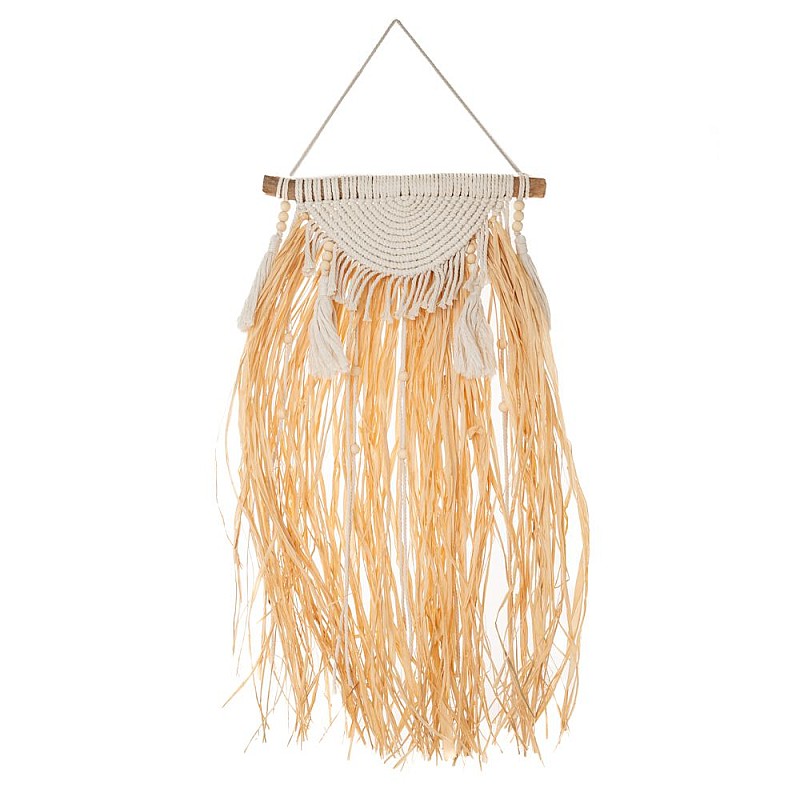 BOHO ΜΑΚΡΑΜΕ ΤΟΙxΟΥ ΜΕ RAFFIA 30x60 80ΕΚ BOHO ΜΑΚΡΑΜΕ ΤΟΙxΟΥ ΜΕ RAFFIA 30x60 80ΕΚ