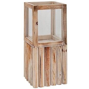 ΑΝΟΙxΤΟ ΚΑΦΕ ΞΥΛΙΝΟ ΦΑΝΑΡΙ ΔΑΠΕΔΟΥ 19,5x19,5x56ΕΚ