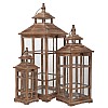 ΣΕΤ 3 ΚΑΦΕ ΞΥΛΙΝΟ ΦΑΝΑΡΙ 31,5x31,5x81,5  23x23x63,5  15,5x15,5x45ΕΚ