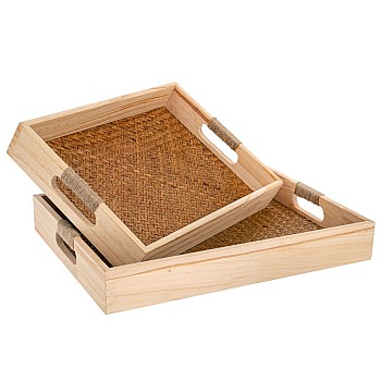 ΣΕΤ 2 ΞΥΛΙΝΟΣ ΔΙΣΚΟΣ ΜΕ ΨΑΘΑ 40x30x6 35x25x6ΕΚ ΠΑΡ ΜΟ